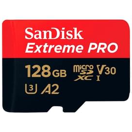 Карта памяти MicroSDXC 128GB SanDisk Extreme PRO, UHS-I 200MB/s, Class 10 (SDSQXCD-128G-GN6MA) фото