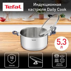 Кастрюля 24см 5,2л Daily Cook Tefal G7124645 фото