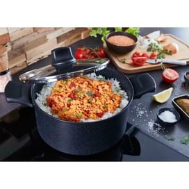 Кастрюля 24см Black Stone Tefal G2814602 фото