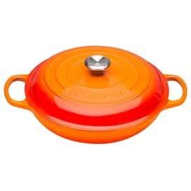 Кастрюля низкая 26см чугун Оранжевая лава LE CREUSET 21180260902430 фото