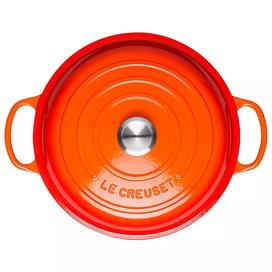 Кастрюля низкая 26см чугун Оранжевая лава LE CREUSET 21180260902430 фото