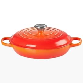 Кастрюля низкая 26см чугун Оранжевая лава LE CREUSET 21180260902430 фото