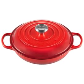Кастрюля низкая 26см чугун Вишня LE CREUSET 21180260602430 фото