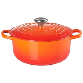 Кастрюля круглая 20см чугун Оранжевая лава LE CREUSET 21177200902430 фото