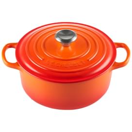 Кастрюля круглая 20см чугун Оранжевая лава LE CREUSET 21177200902430 фото