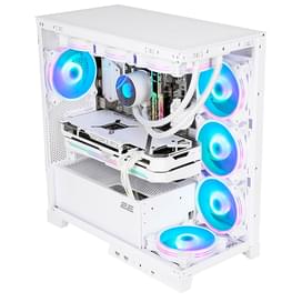 ПК корпус 2E FANTOM GK701W MiniTower, window, White mATX (GK701W) фото