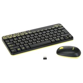 Клавиатура + Мышка беспроводные USB Logitech MK240 Nano, Black фото