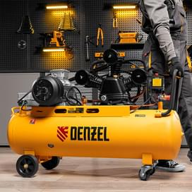 Компрессор Denzel BCW3000-T/100, 3,0 кВт, 100 литров, 520 л/мин (58118M) фото