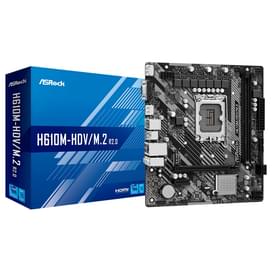 Материнская плата ASRock H610M-HDV/M.2 R2.0 LGA1700 2DDR4 PCI-E 4x16 1x1 (HDMI+DP+VGA) mATX фото