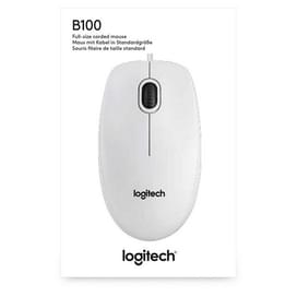 Мышка проводная USB Logitech B100 White фото