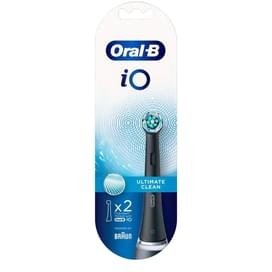Насадки Oral-B iO Ultimate Clean Black для электрической зубной щетки, 2 шт., для тщательного удаления налета фото