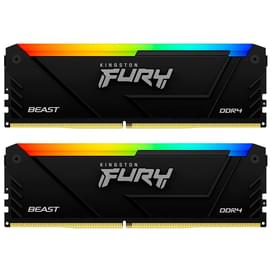 Оперативная память DDR4 DIMM 16GB(8GB*2)/3200MHz Kingston FURY Beast RGB (KF432C16BB2AK2/16) фото