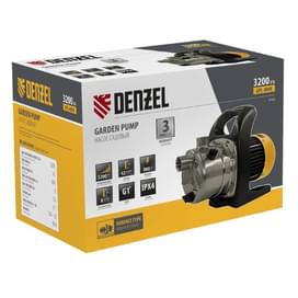 Садовый поверхностный насос Denzel GPL800Х, 800 Вт, 3200 л/ч, подъем 42 м, нержавейка (97302M) фото
