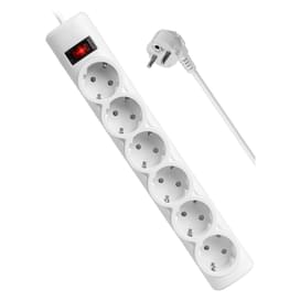 Сетевой фильтр Defender DFS 155, 5м, 6 розеток, 10А, белый (Defender 99493) фото