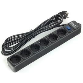 Сетевой фильтр SVC ZC6S-30M, 6 роз, 3 м, Black фото