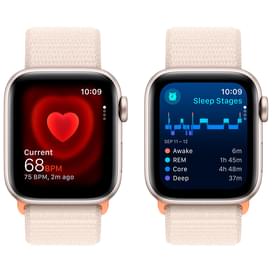 Смарт-часы Apple Watch SE 2023, 40mm Starlight Aluminium Case with Starlight Sport Loop (MR9W3) фото