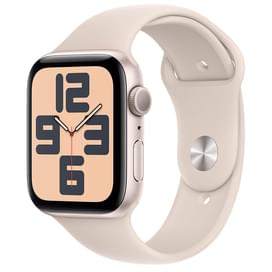Смарт-часы Apple Watch SE 2023, 44mm Starlight Aluminium Case with Starlight Sport Band - M/L (MRE53 фото