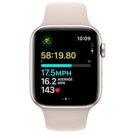 Смарт-часы Apple Watch SE 2023, 44mm Starlight Aluminium Case with Starlight Sport Band - M/L (MRE53 фото