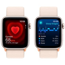 Смарт-часы Apple Watch SE 2023, 44mm Starlight Aluminium Case with Starlight Sport Loop (MRE63) фото