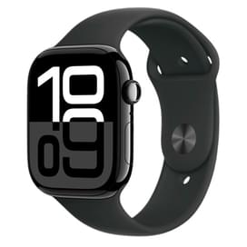 Смарт-часы Apple Watch Series 10 GPS 46mm Jet Black Aluminium Case with Black Sport Band - M/L фото