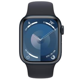 Смарт-часы Apple Watch Series 9, 41mm Midnight Aluminium Case with Midnight Sport Band - S/M (MR8W3) фото