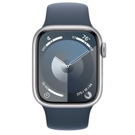 Смарт-часы Apple Watch Series 9, 41mm Silver Aluminium Case with Storm Blue Sport Band - M/L (MR913) фото