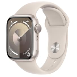 Смарт-часы Apple Watch Series 9, 41mm Starlight Aluminium Case with Starlight Sport Band - S/M (MR8T фото
