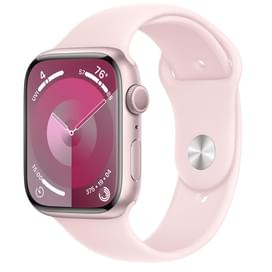 Смарт-часы Apple Watch Series 9, 45mm Pink Aluminium Case with Light Pink Sport Band - S/M (MR9G3) фото