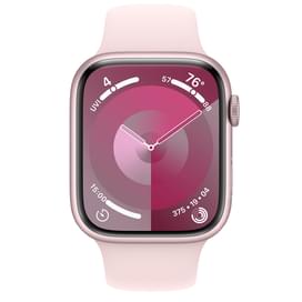 Смарт-часы Apple Watch Series 9, 45mm Pink Aluminium Case with Light Pink Sport Band - S/M (MR9G3) фото