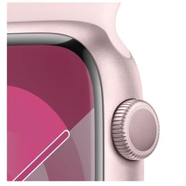 Смарт-часы Apple Watch Series 9, 45mm Pink Aluminium Case with Light Pink Sport Band - S/M (MR9G3) фото