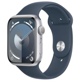 Смарт-часы Apple Watch Series 9, 45mm Silver Aluminium Case with Storm Blue Sport Band - M/L (MR9E3) фото