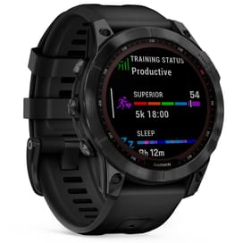 Смарт-часы Garmin Fenix 7 Sapphire Solar, Carbon Gray DLC Titanium with Black Band (010-02540-21) фото