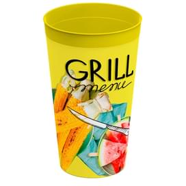 Стакан с декором 0,4л "GRILL MENU" Полимербыт 4315096 фото