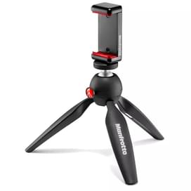 MANFROTTO Mini Tripod телефонға арналған қысқышы бар штативі, қара (MKPIXICLAMP-BK) фото