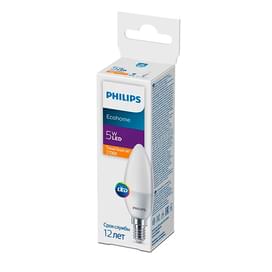Светодиодная лампа Philips e5W 2700K 500lm E14 Тёплый фото