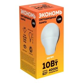 Светодиодная лампа СТАРТ 10W 4000K E27 холодный (4670012296133) фото