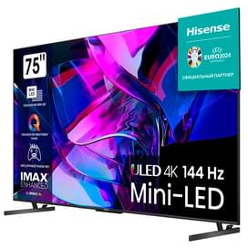 Телевизор Hisense 75" 75U7KQ Mini-LED Black фото