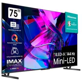 Телевизор Hisense 75" 75U7KQ Mini-LED Black фото