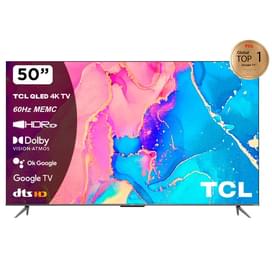 Теледидар TCL 50'' 50C635 QLED UHD Android Black фото