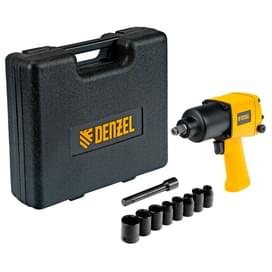 Ударный пневмогайковерт Denzel IW860 + набор головок, 1/2", 7000 об/мин, 868 Нм (57473M) фото