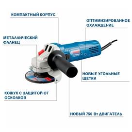 Углошлифовальная машина Bosch GWS 750-125 (0601394001) фото
