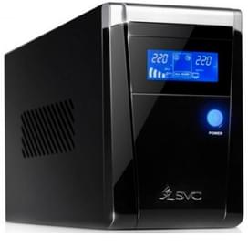 ИБП SVC, 650VA/390W, AVR:165-275В, 2Shuko, LCD, Black (V-650-F-LCD) фото