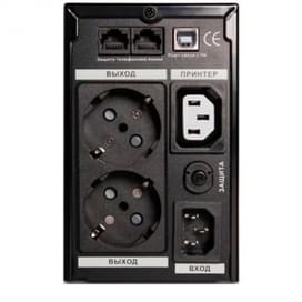 ИБП SVC, 650VA/390W, AVR:165-275В, 2Shuko, LCD, Black (V-650-F-LCD) фото