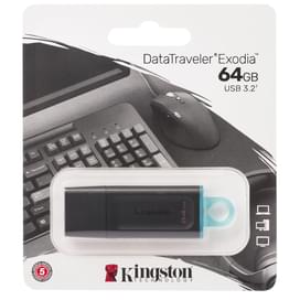 USB Флешка 64GB Kingston USB 3.2 Gen 1 Black (DTX/64GB) фото
