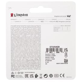 USB Флешка 64GB Kingston USB 3.2 Gen 1 Black (DTX/64GB) фото