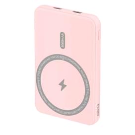 Внешний аккумулятор Olmio QM-06, 5000mAh, 20W PD, 15W wireless, pink (46619) фото