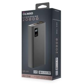 Внешний аккумулятор Olmio QR-20, 20000mAh, space-gray (44453) фото
