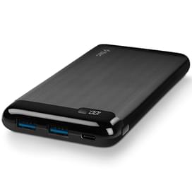 Внешний аккумулятор TTEC PowerSlim Pro LCD PD 10000 mAh, with USB-C Input/output, Black (2BB185S) фото