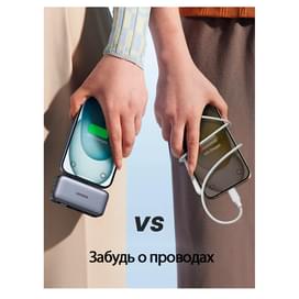 Внешний аккумулятор UGREEN 5000mAh 20W 1*USB-C Power Bank with Built-in USB-C Connector & Kickstand фото