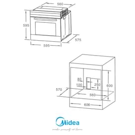 Встраиваемая духовка Midea MO78100C GB фото